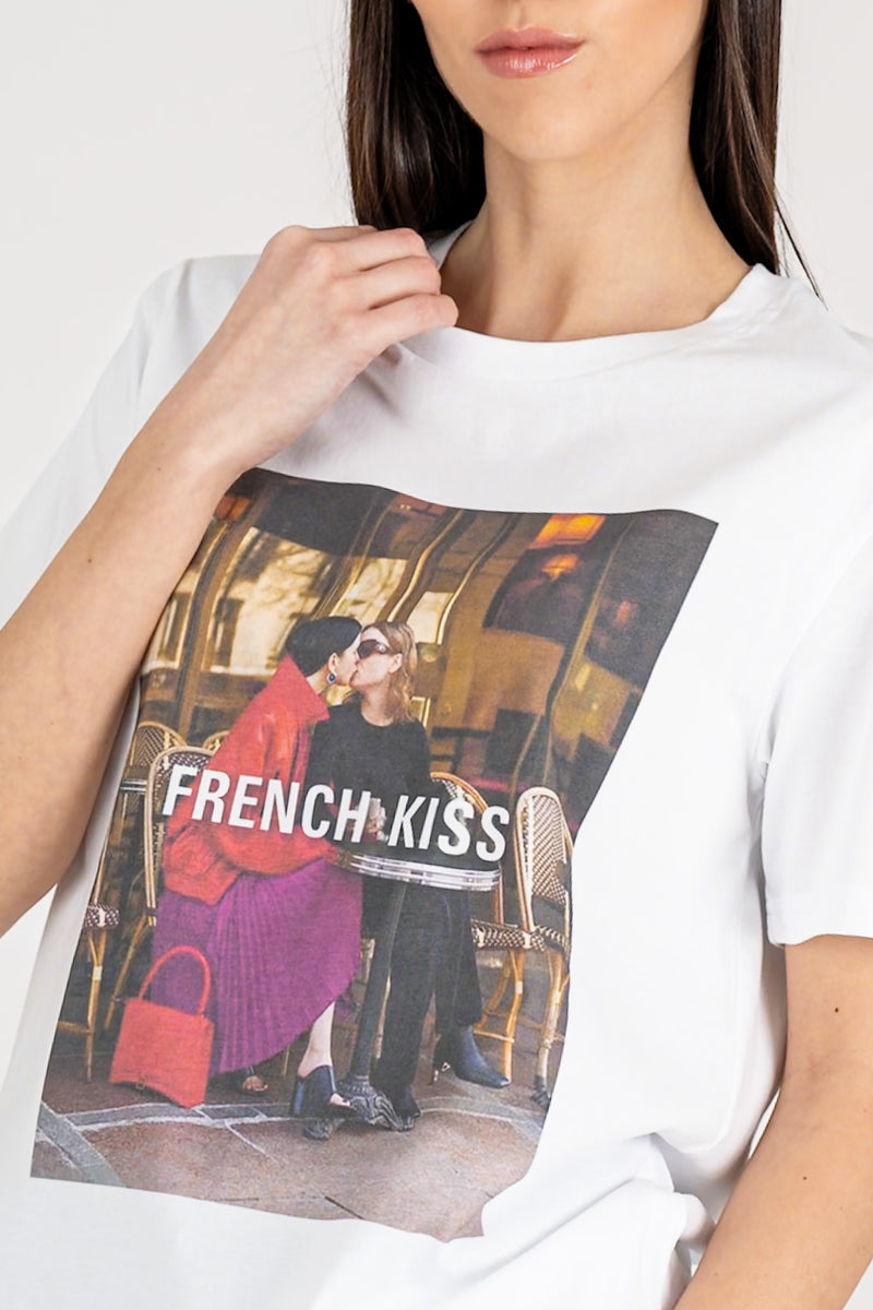 T-Shirt Kiss Bianco