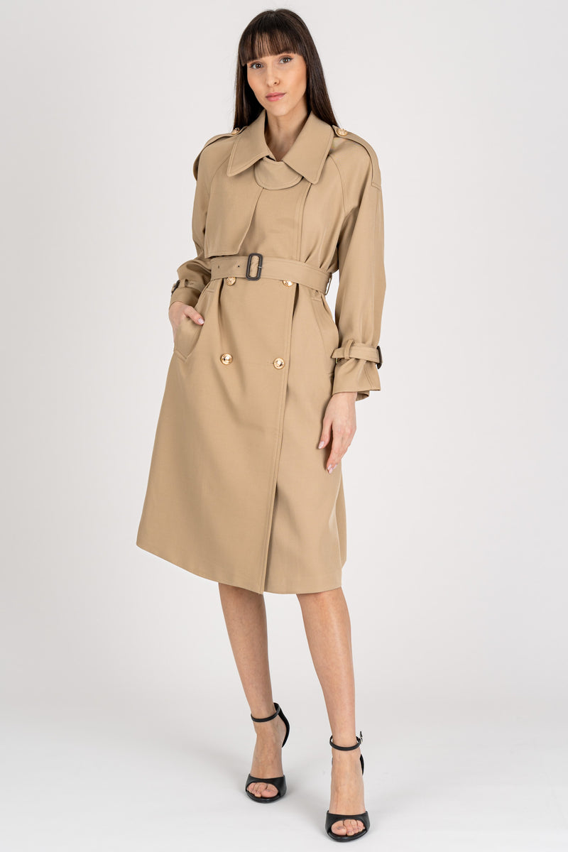 Trench Over Beige