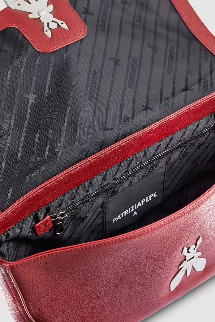 Borsa con Tracolla Catena Velvet Red