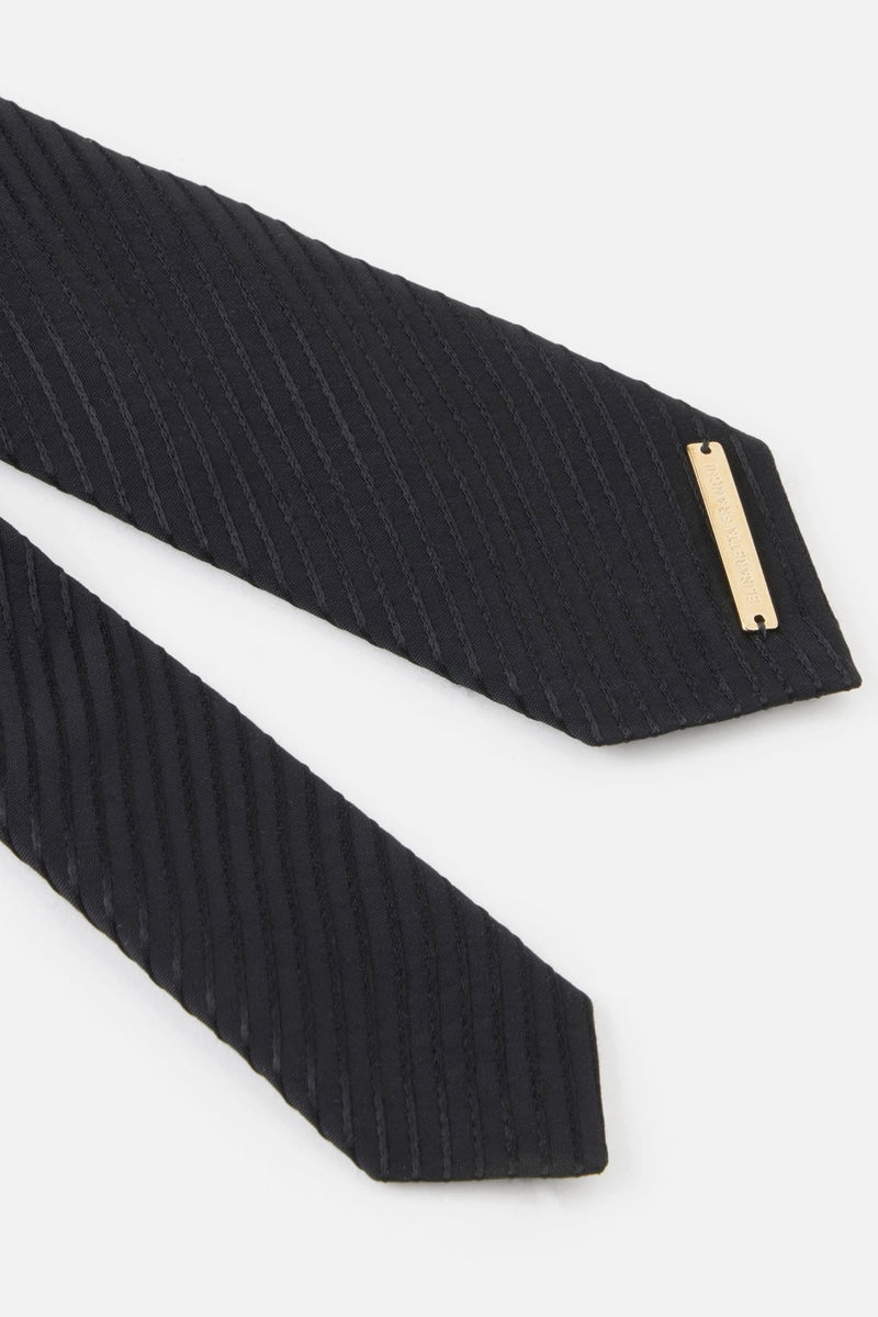 Cravatta Tessuto Jacquard Nero