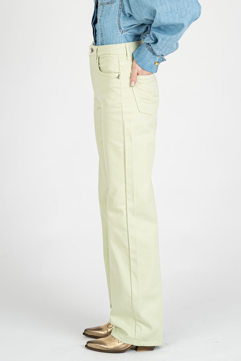 Pantalone Denim Dritti soft Green