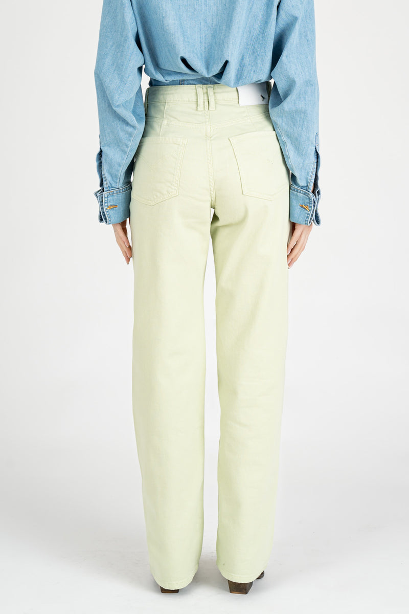 Pantalone Denim Dritti soft Green