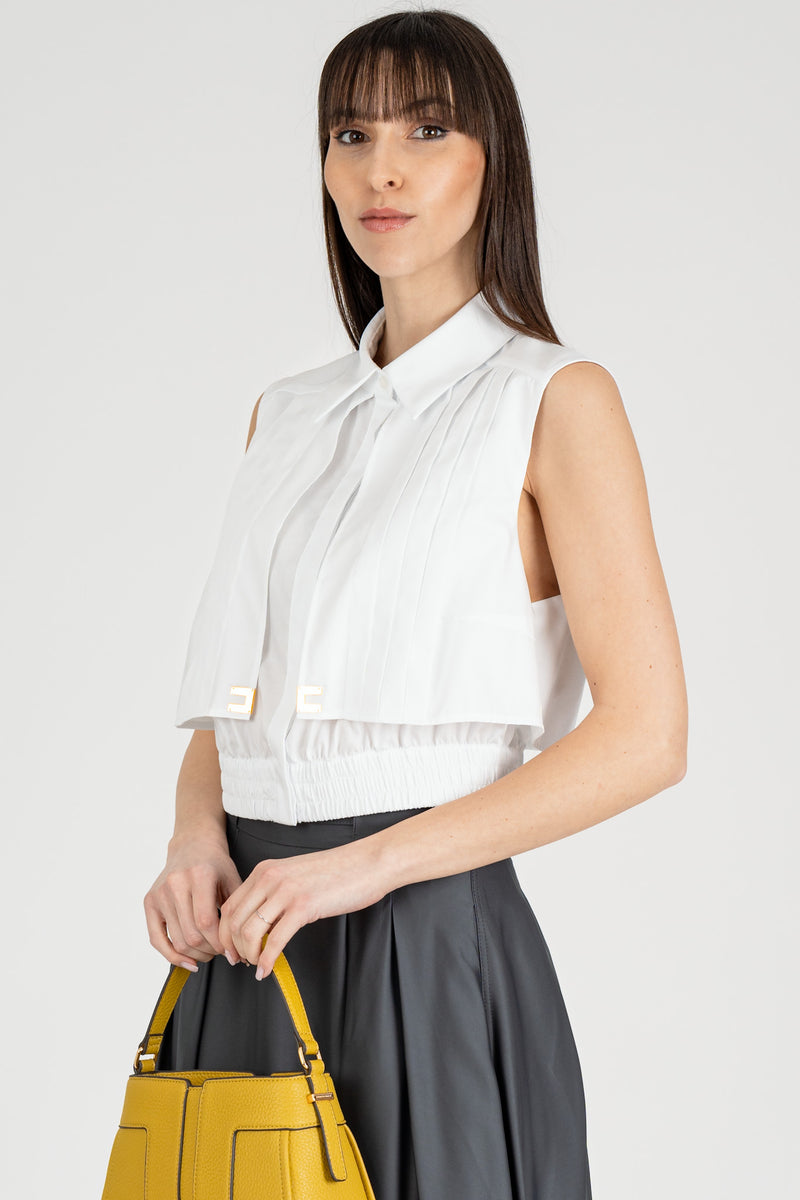 Camicia Cropped Bianco