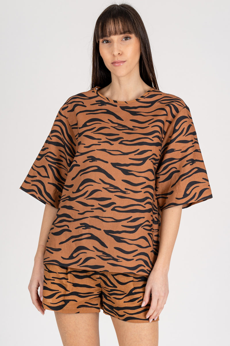 Casacca Animalier Bronze Nero