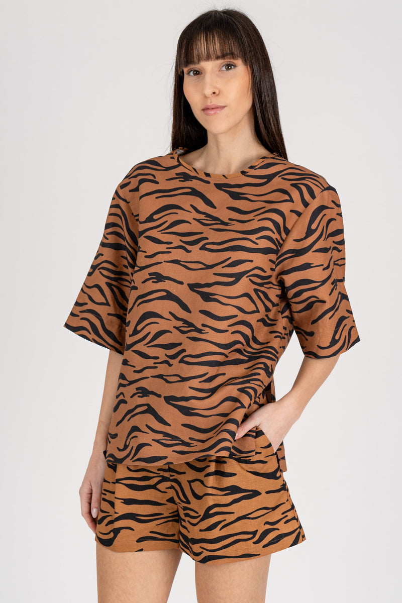 Casacca Animalier Bronze Nero