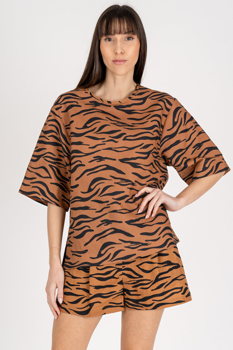 Casacca Animalier Bronze Nero