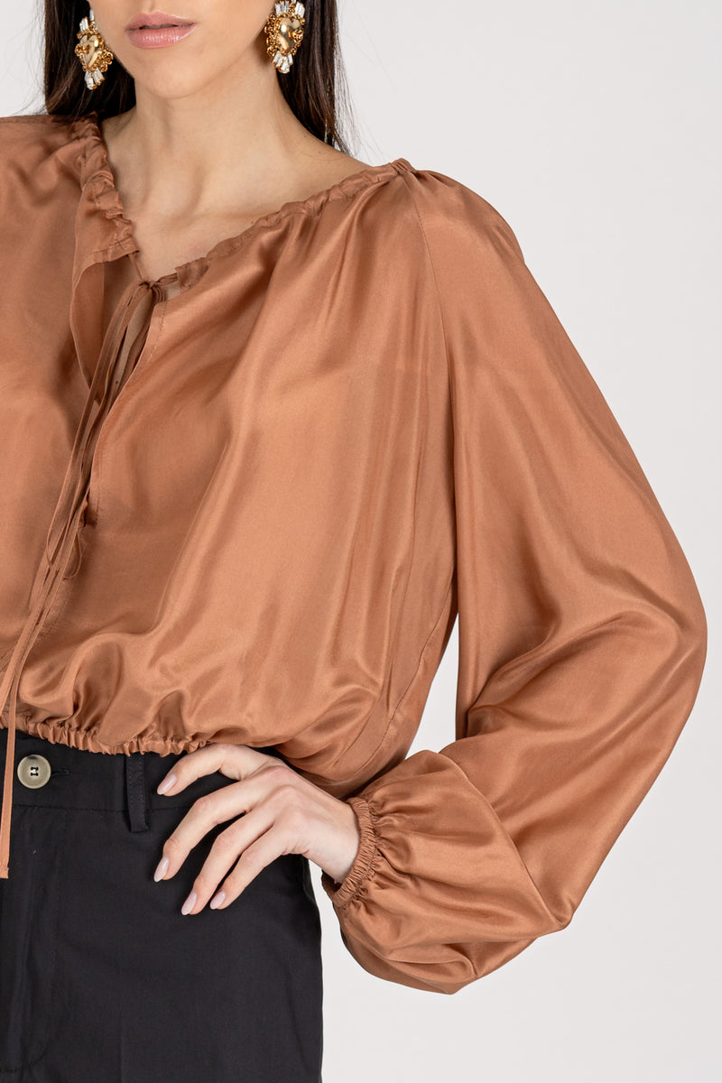 Camicia in Seta Bronze