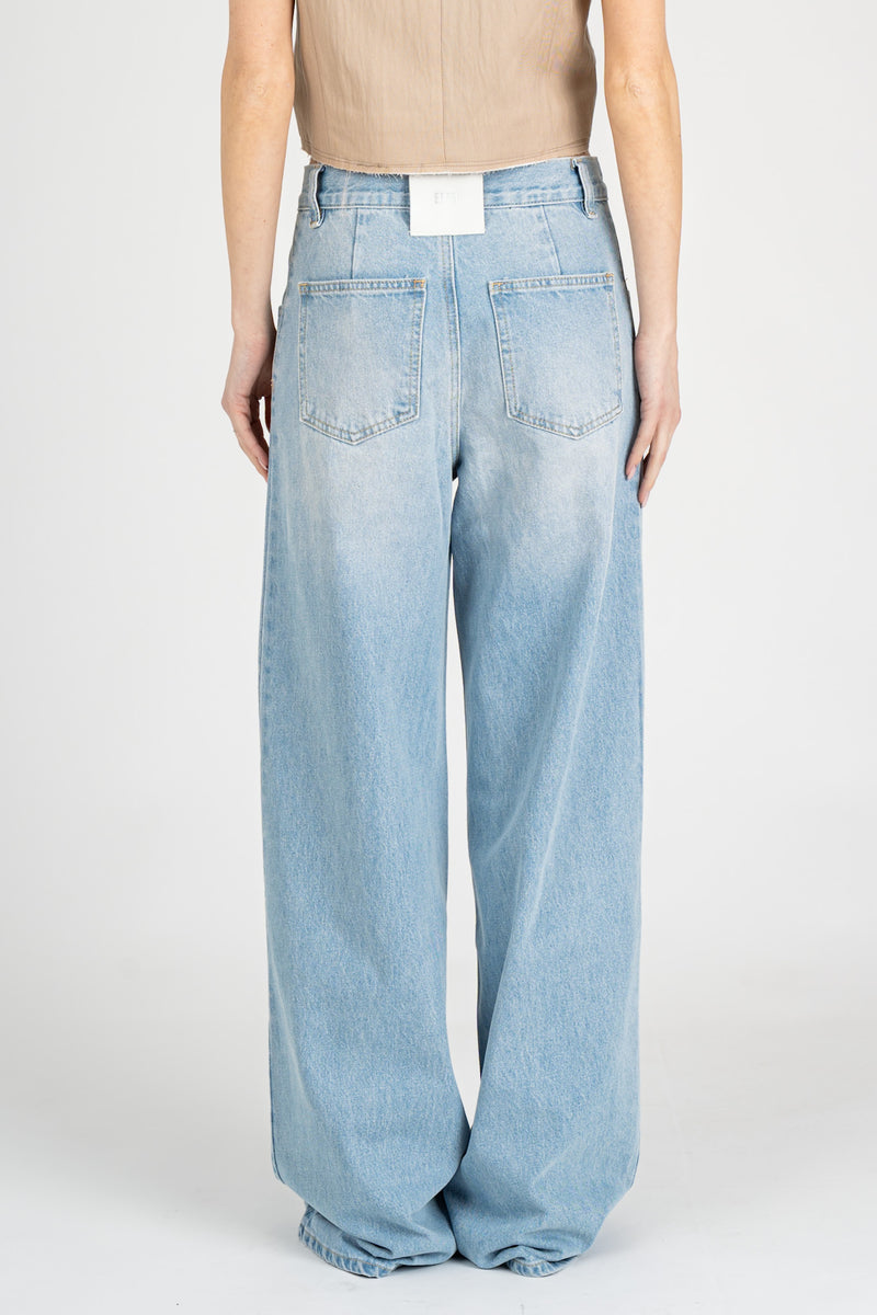 Jeans a Palazzo Blue Wash Light