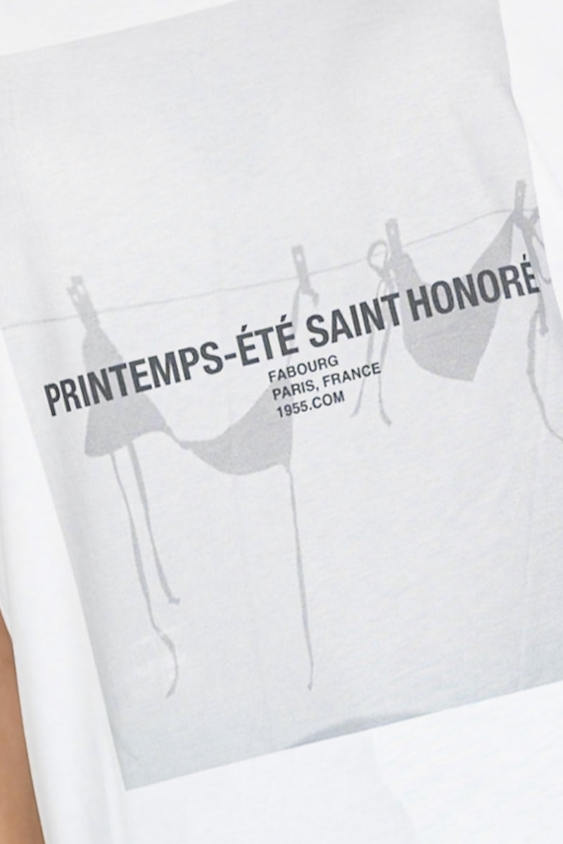 T-Shirt Printemps Bianco Grigio