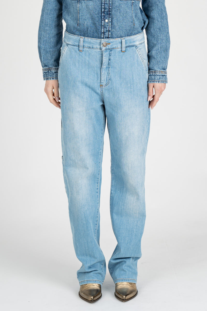 Jeans Denim Work Light Wash Flora