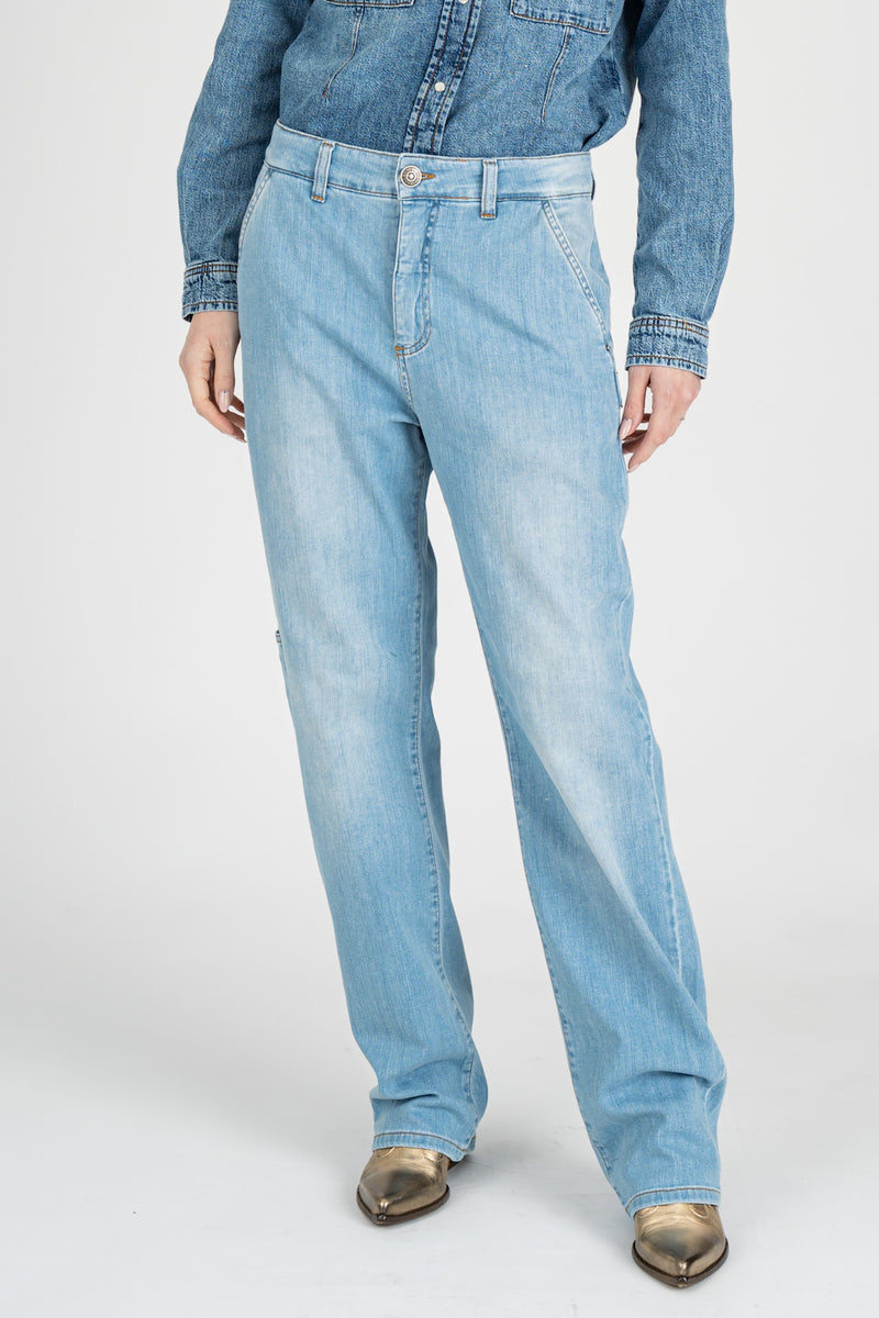 Jeans Denim Work Light Wash Flora