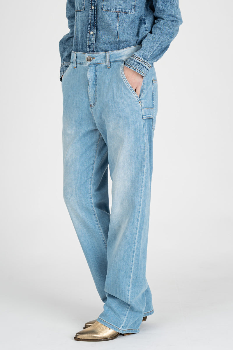 Jeans Denim Work Light Wash Flora