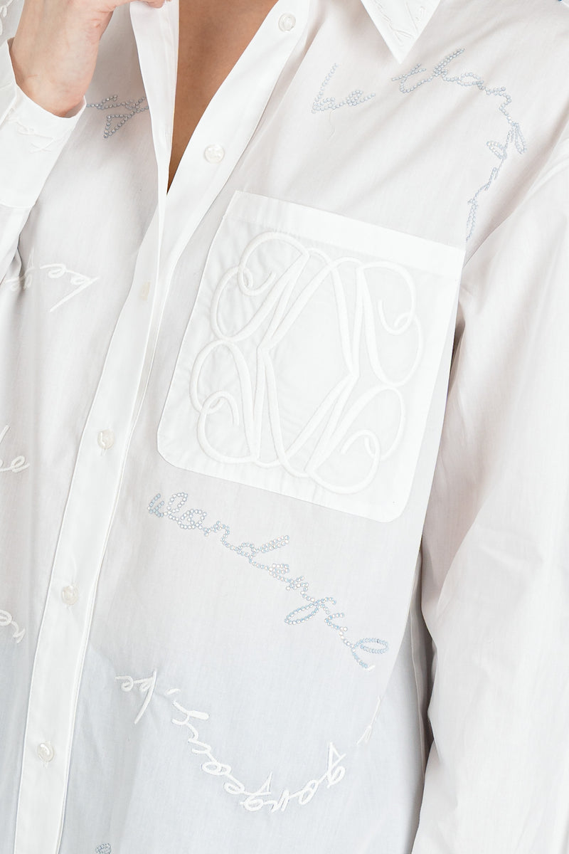 Camicia Ricami Bianco