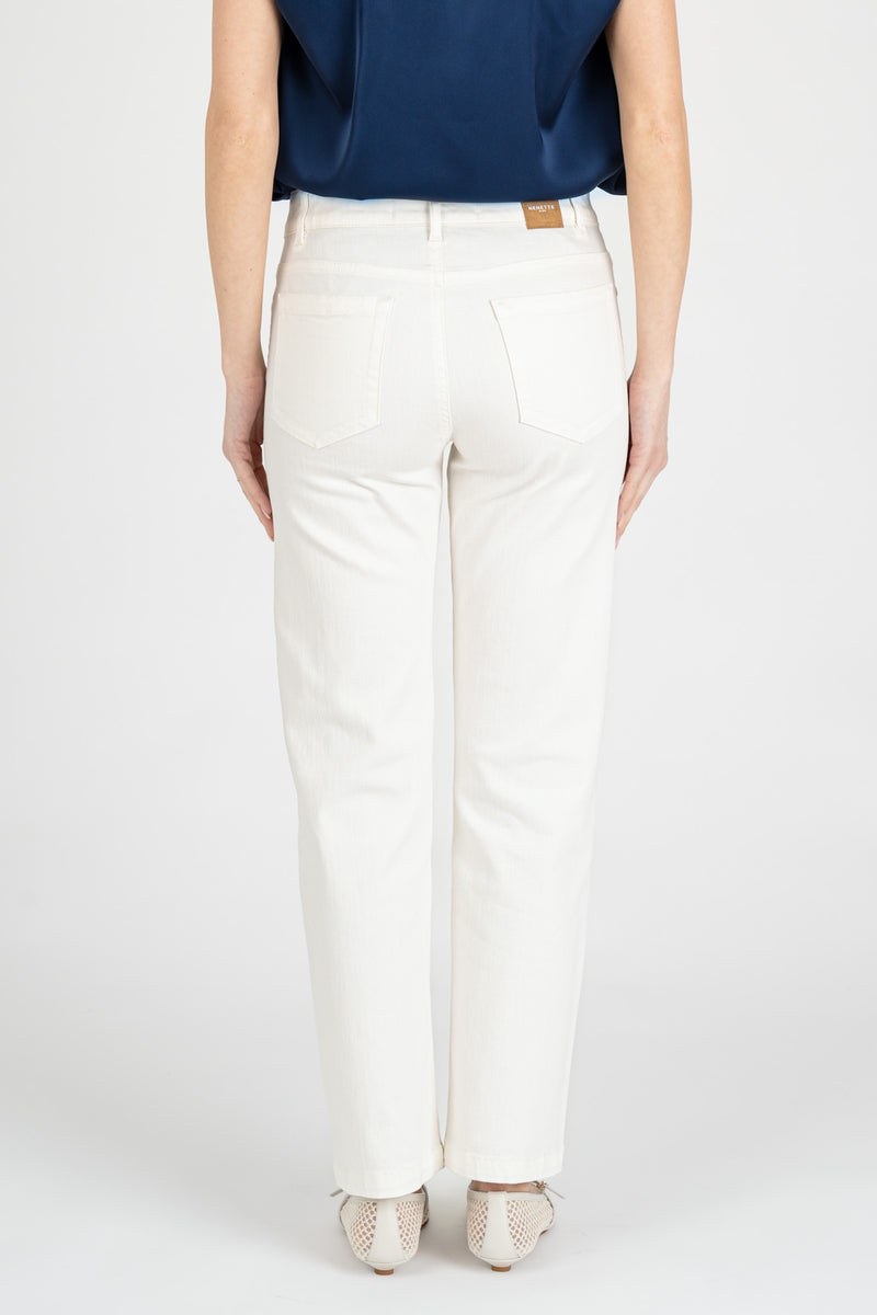 Pantalone Denim Slim Stretch Bianco