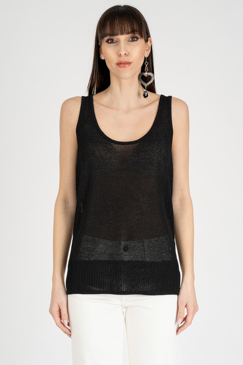 Top in Maglia Nero