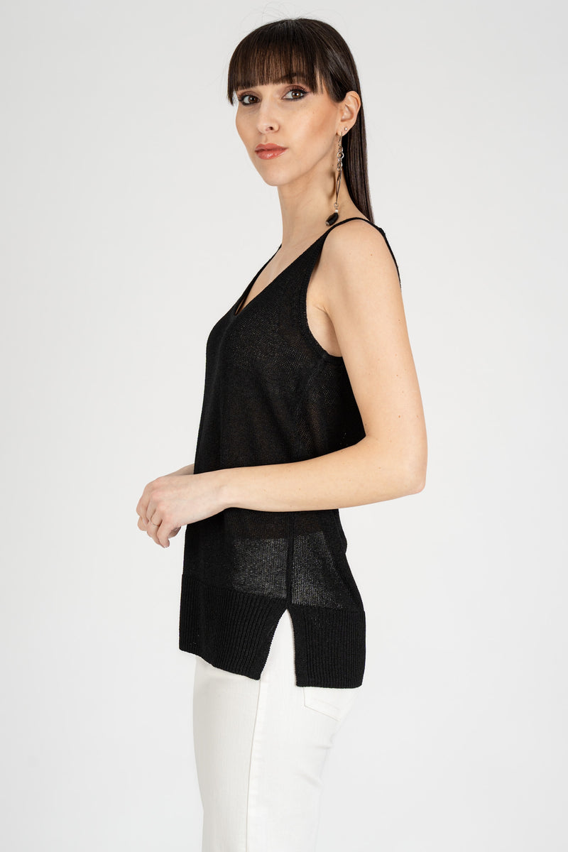 Top in Maglia Nero