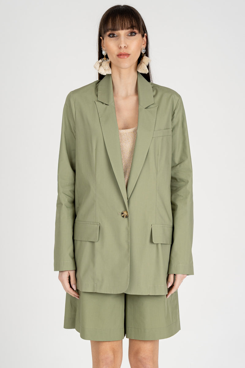 Giacca Mono Petto Verde Militare