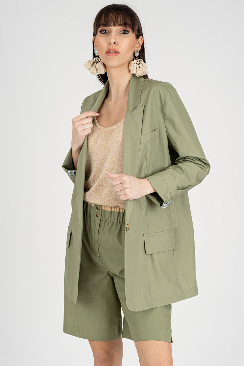 Giacca Mono Petto Verde Militare