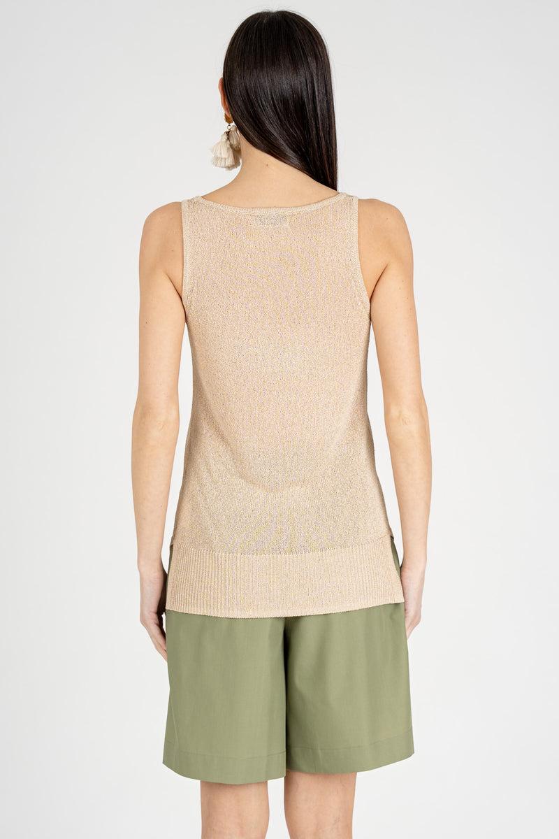 Top in Maglia Sabbia