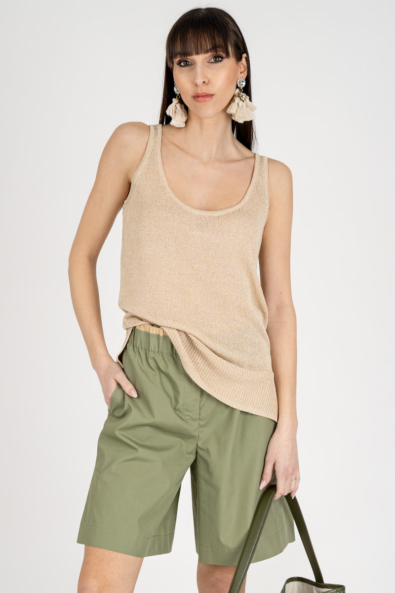 Top in Maglia Sabbia