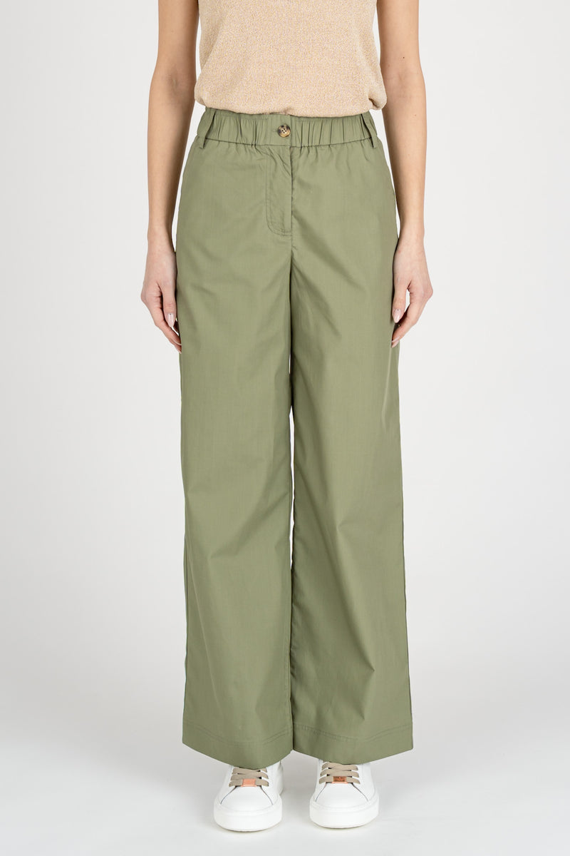 Pantalone Gamba Dritta Verde Militare