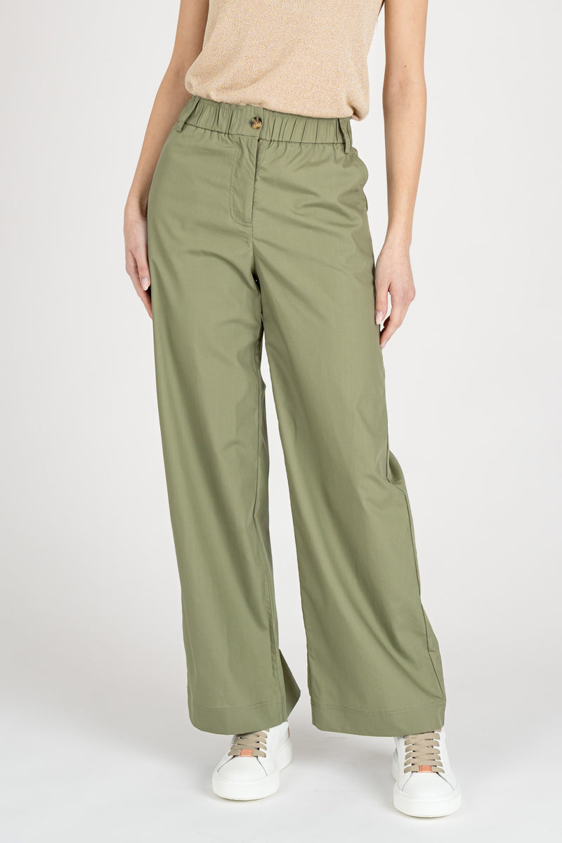 Pantalone Gamba Dritta Verde Militare