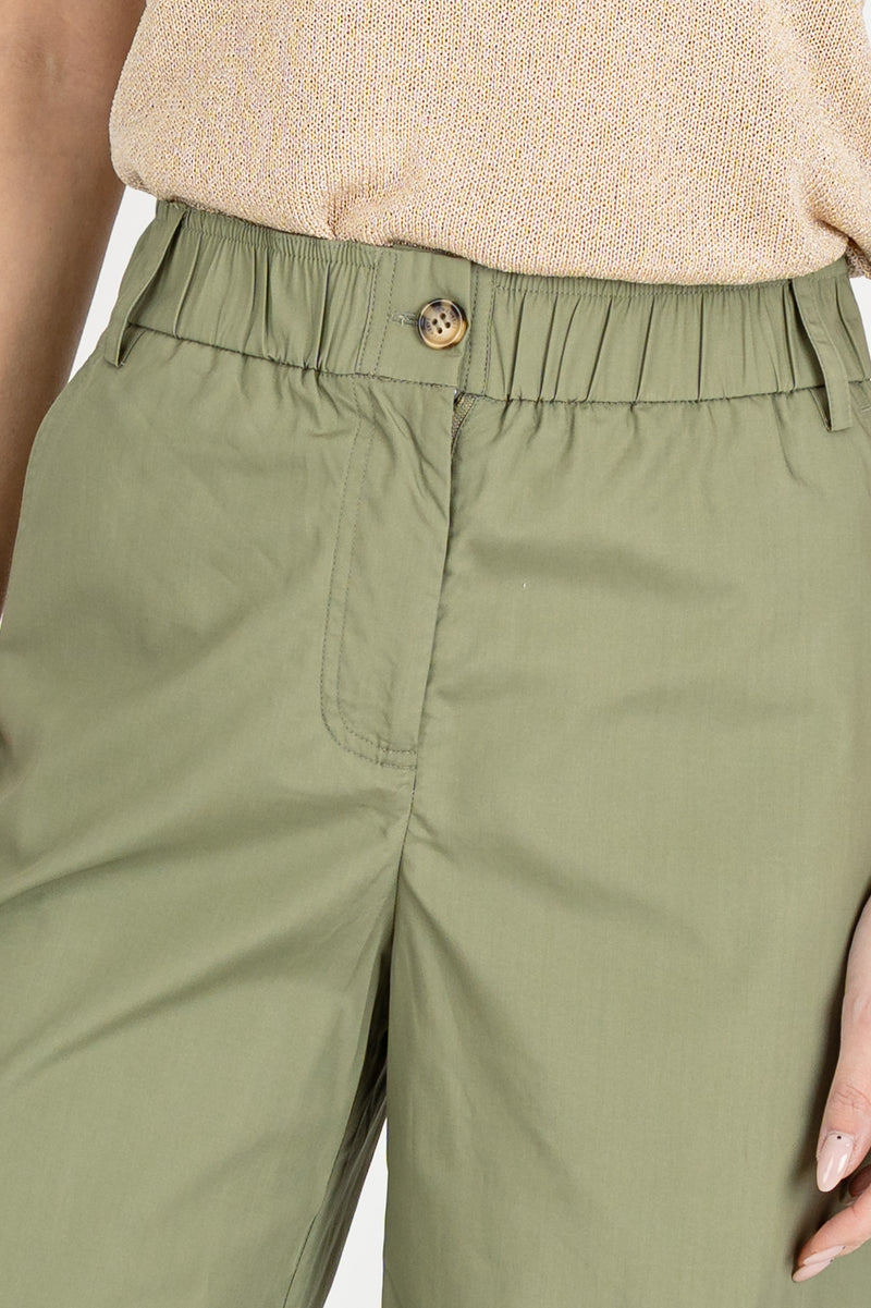 Pantalone Gamba Dritta Verde Militare