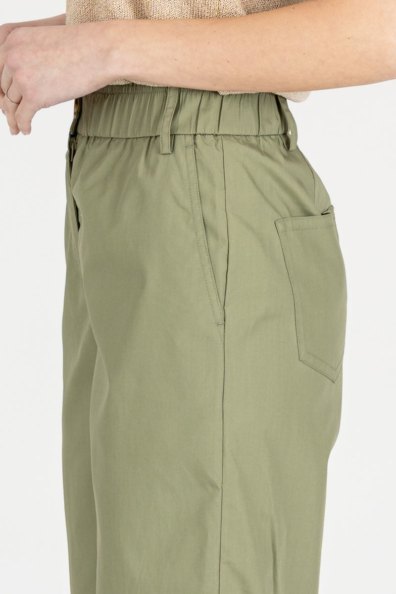 Pantalone Gamba Dritta Verde Militare