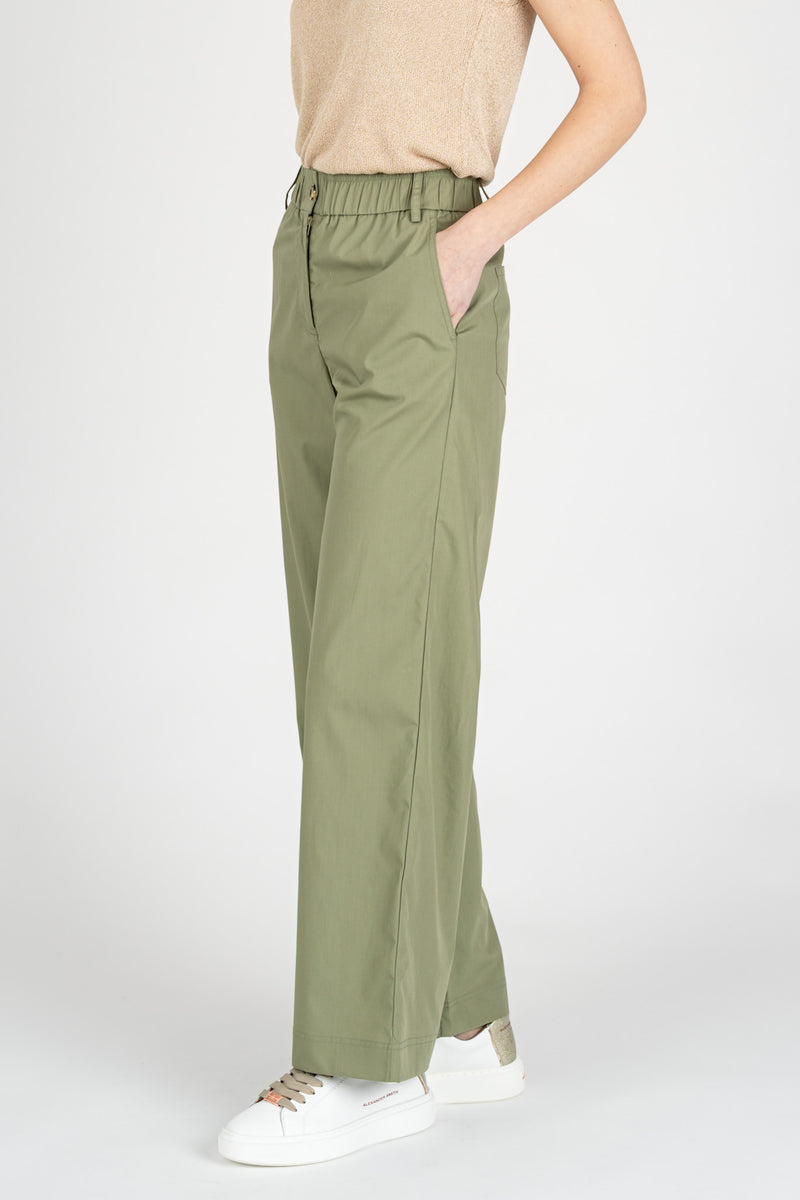 Pantalone Gamba Dritta Verde Militare