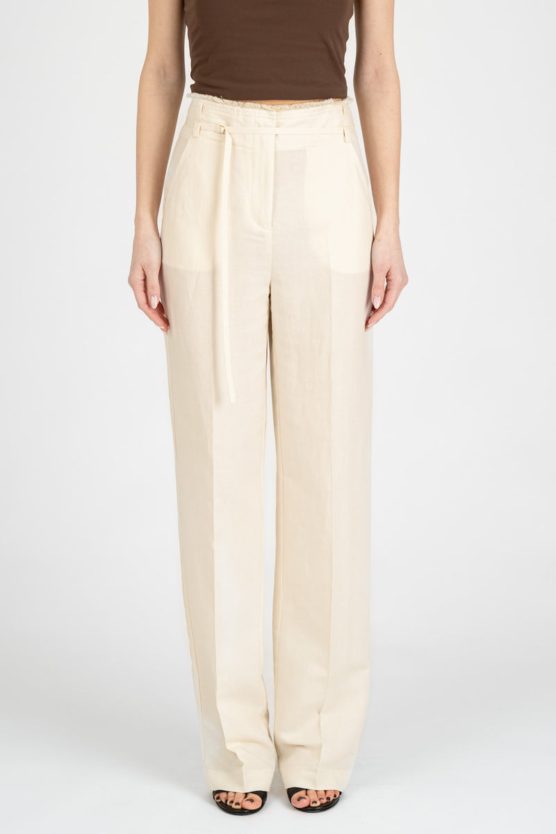 Pantalone Regular Fit Ceramic Ivory