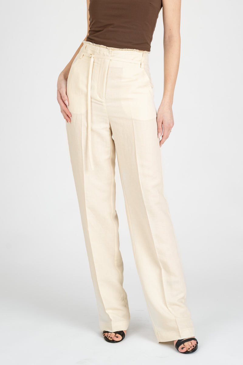 Pantalone Regular Fit Ceramic Ivory