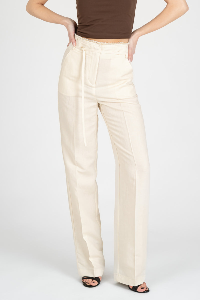 Pantalone Regular Fit Ceramic Ivory