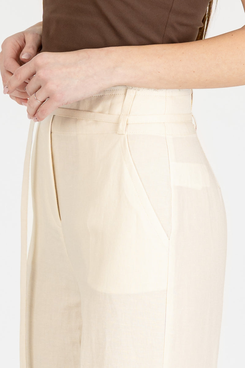 Pantalone Regular Fit Ceramic Ivory