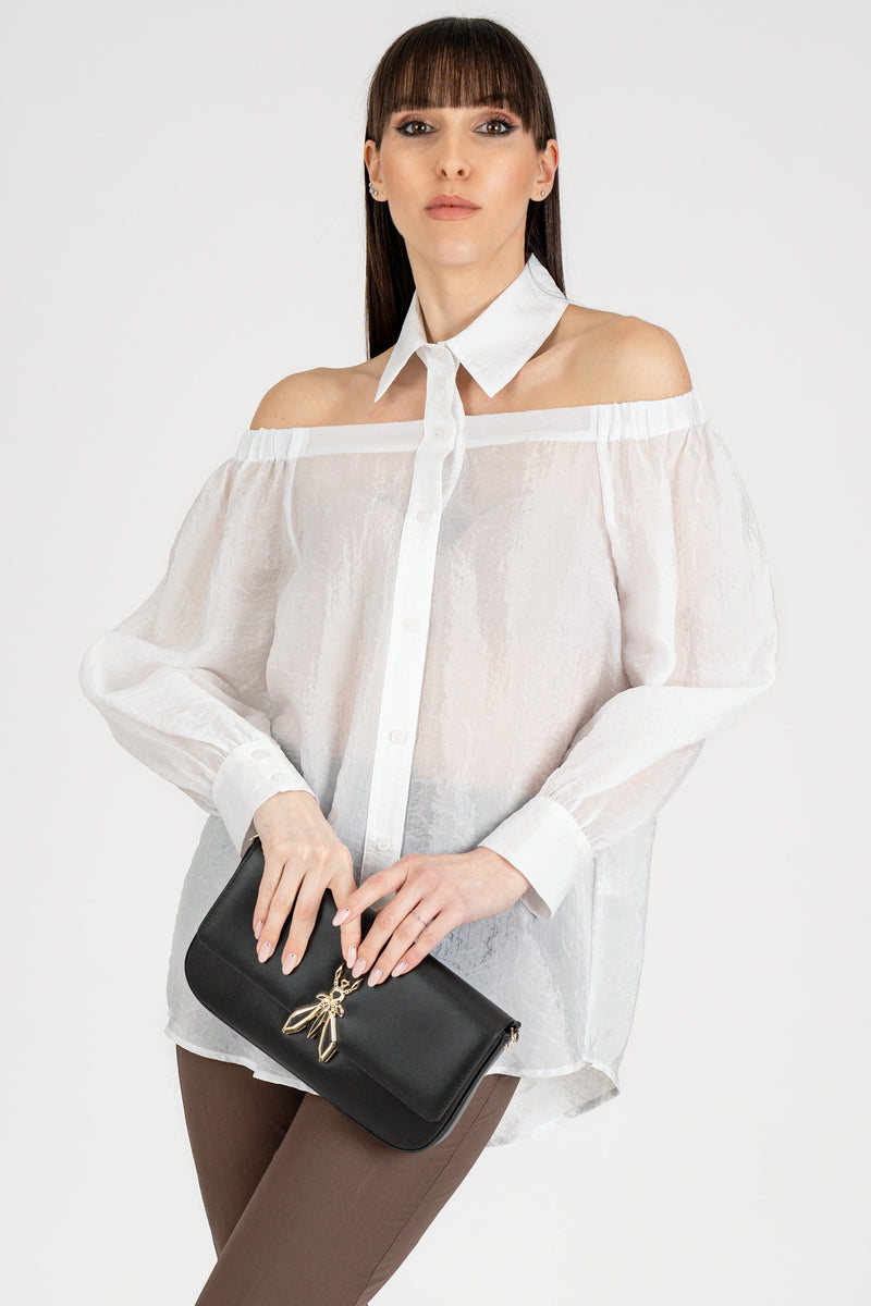 Camicia con Spalle Scoperte Bianco Ottico