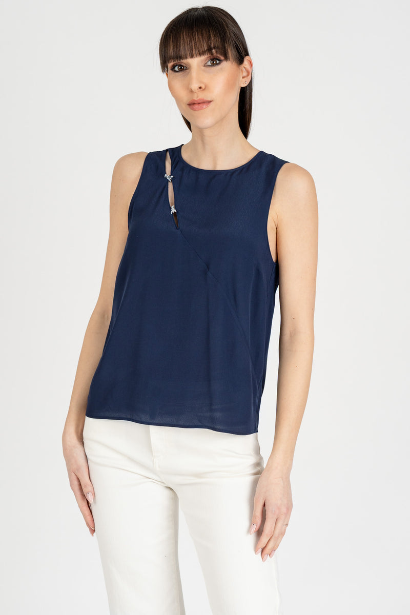 Top Dettaglio Fly Navy