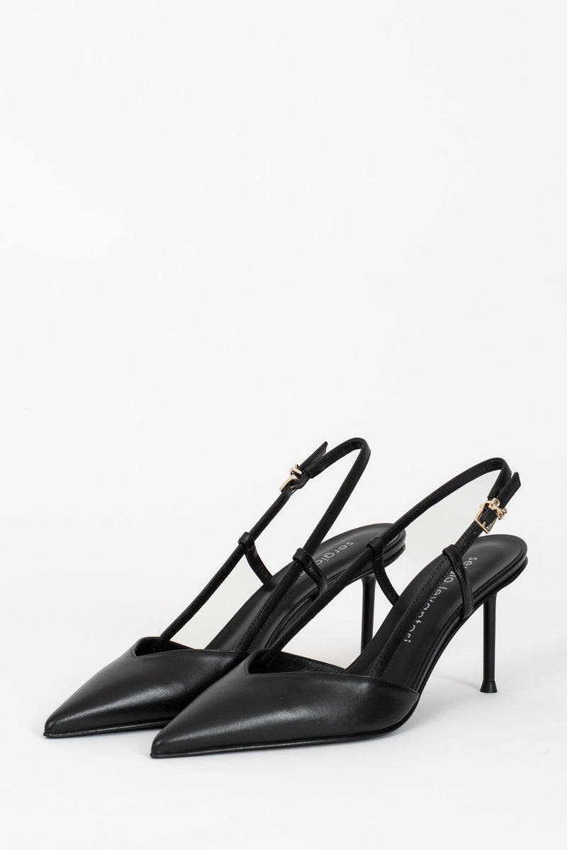 Sandalo Sling Back Nero