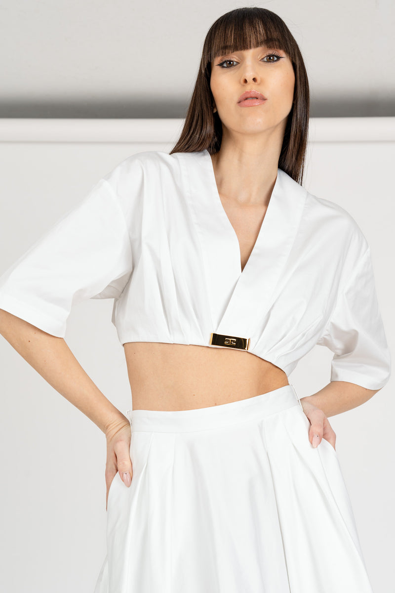 Top Dettaglio Logo Bianco