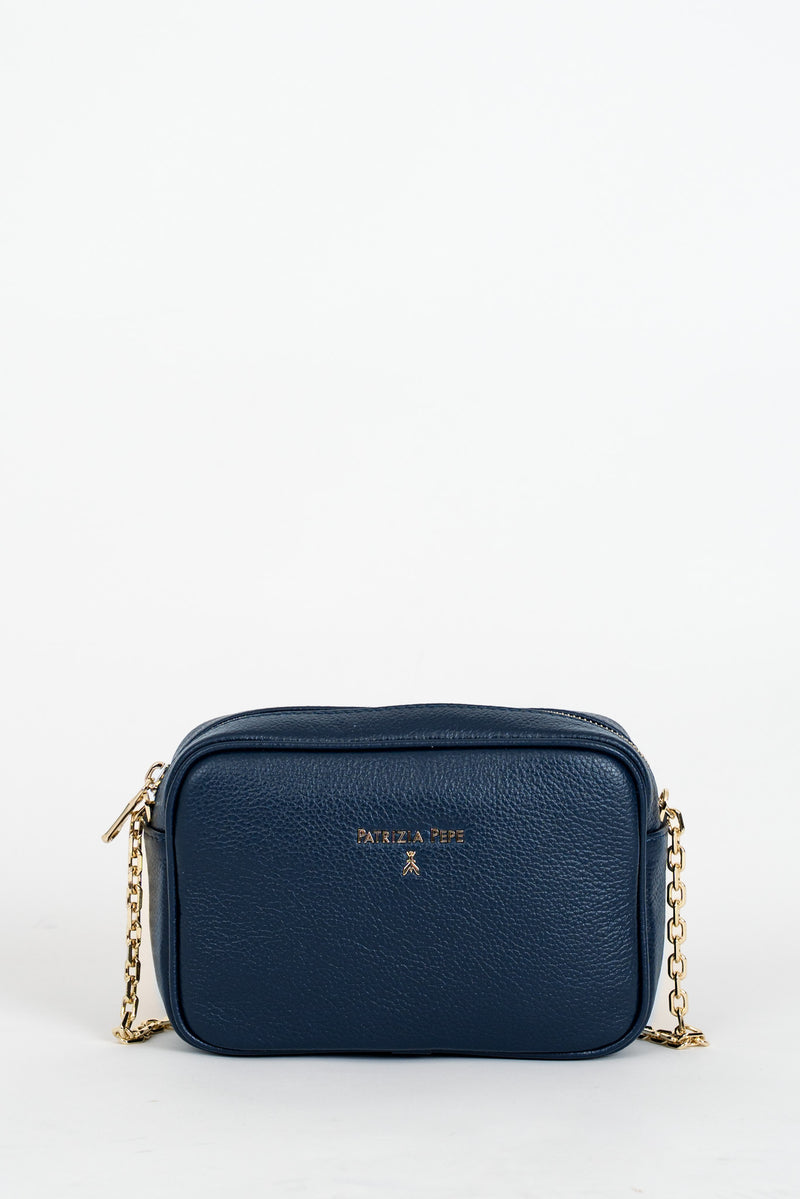 Borsa con Tracolla In Pelle Navy