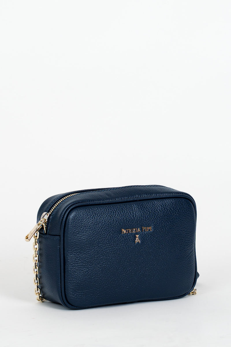 Borsa con Tracolla In Pelle Navy