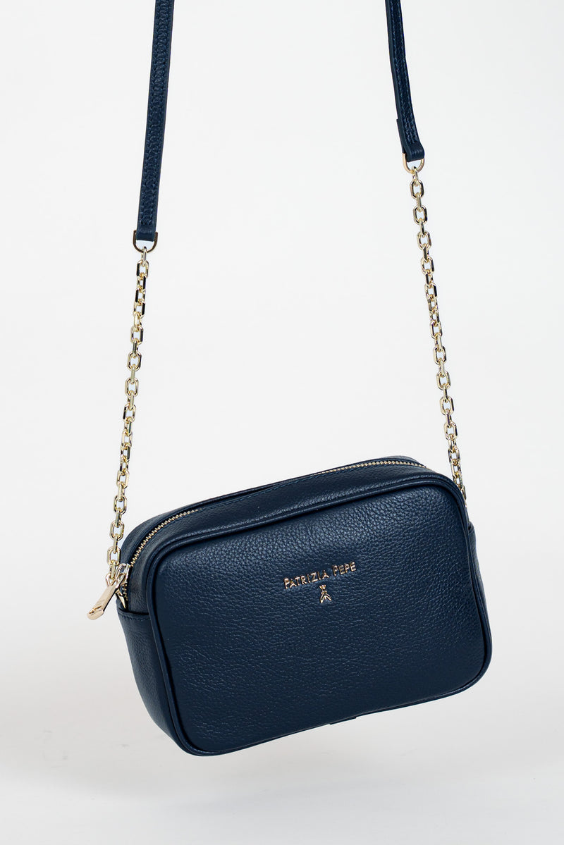 Borsa con Tracolla In Pelle Navy