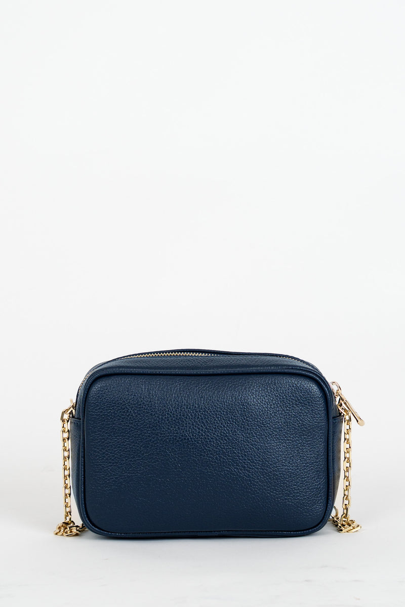 Borsa con Tracolla In Pelle Navy