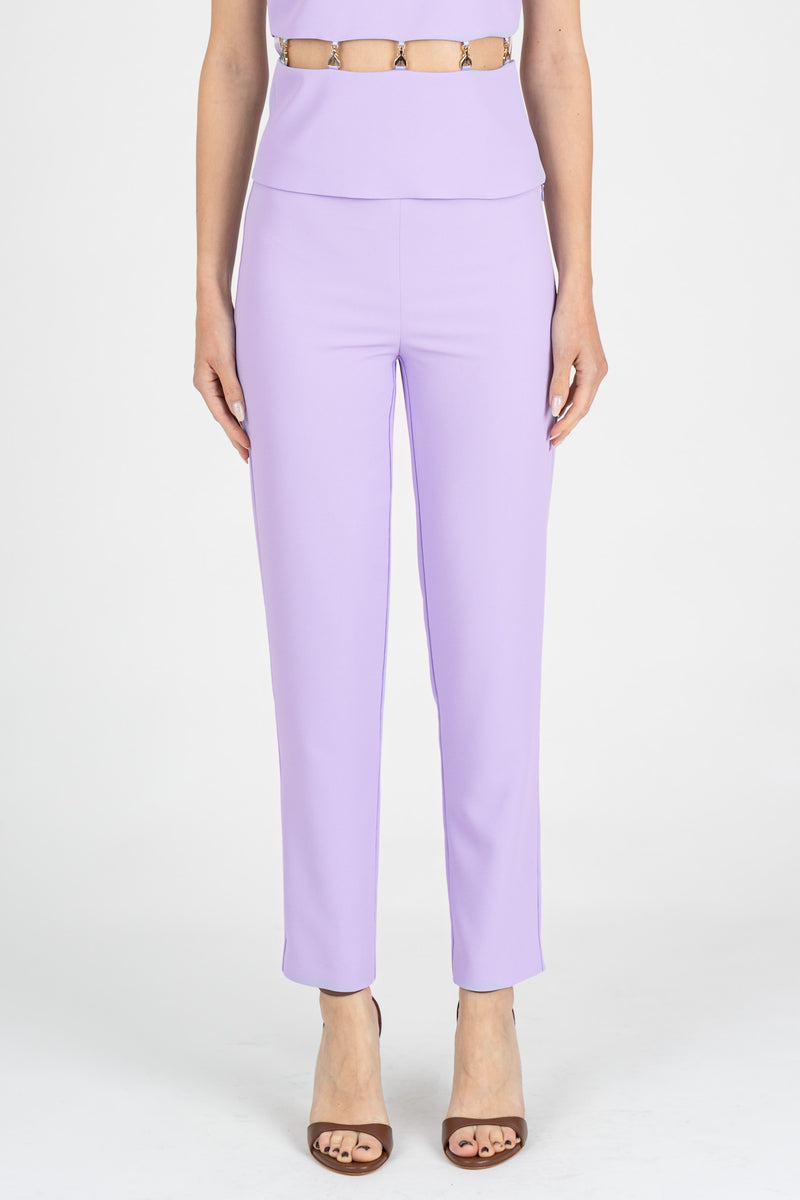 Pantaloni a Sigaretta Glam Lilac