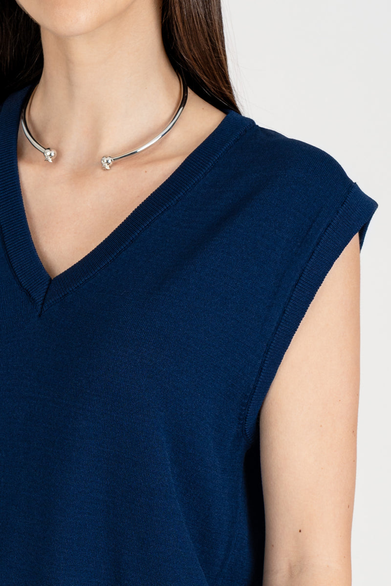 Maglia Gilet Spring Blue