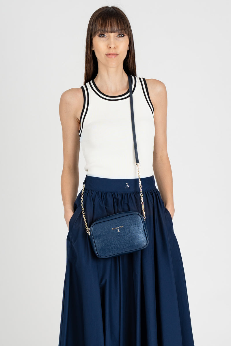 Borsa con Tracolla In Pelle Navy