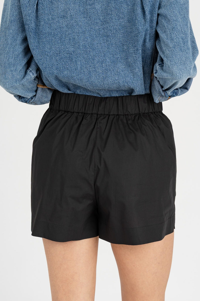 Short Popeline Nero