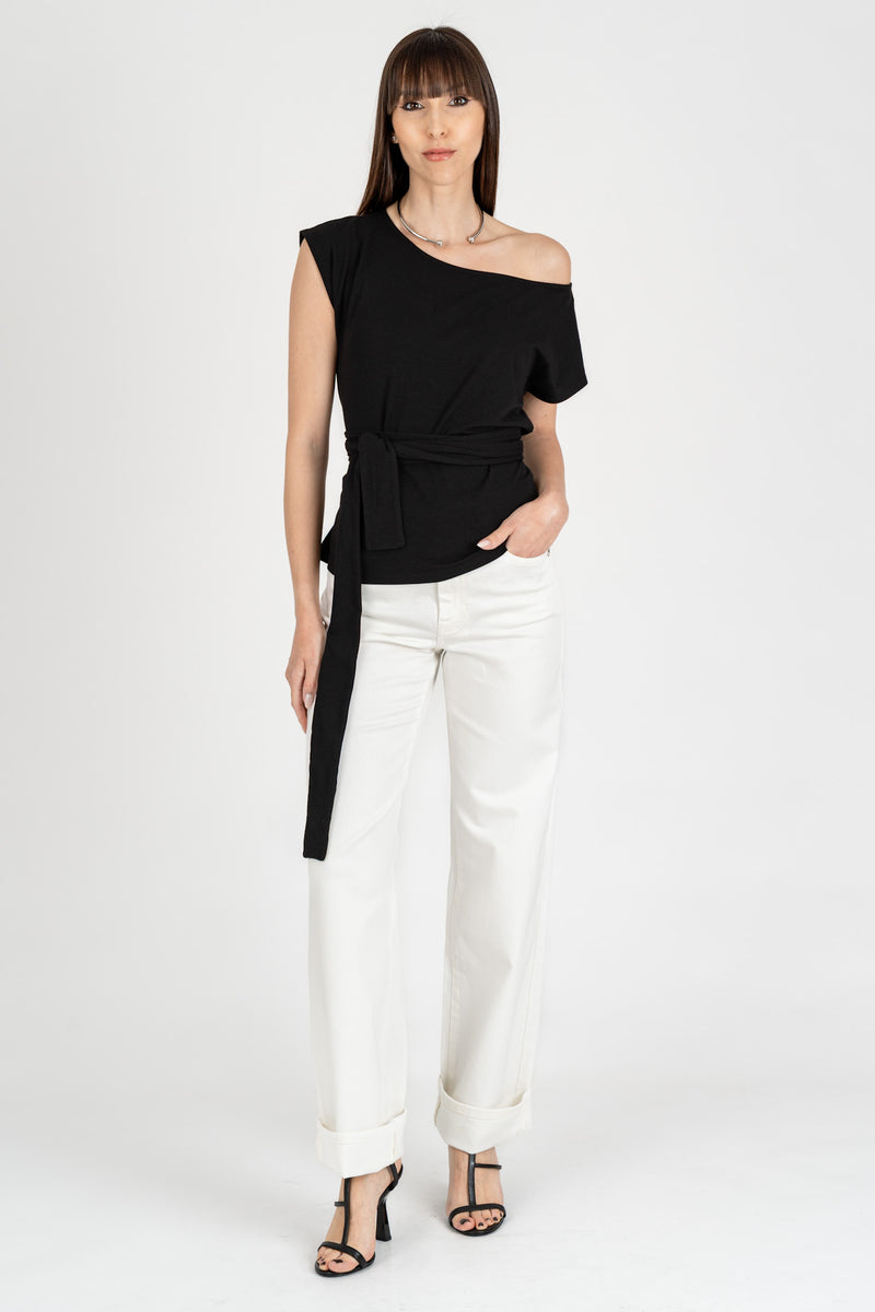 T-Shirt con Fusciacca Nero