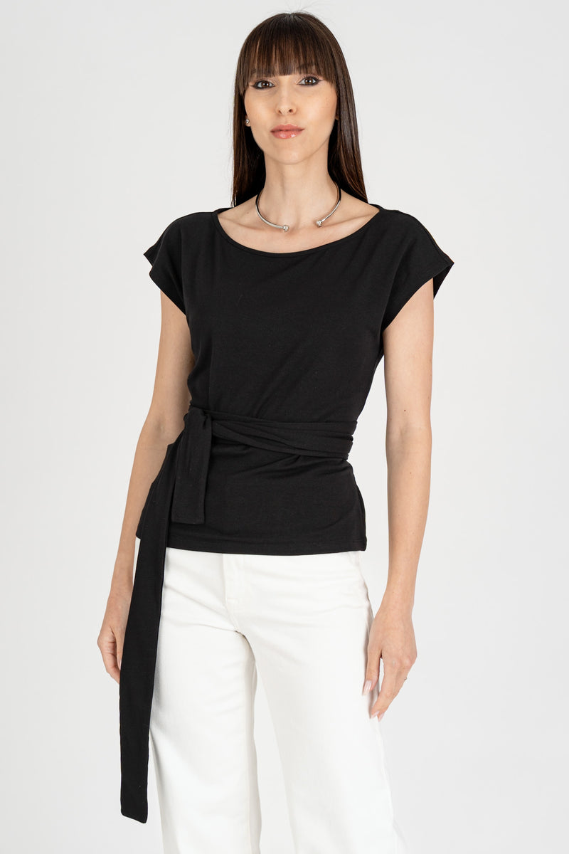 T-Shirt con Fusciacca Nero