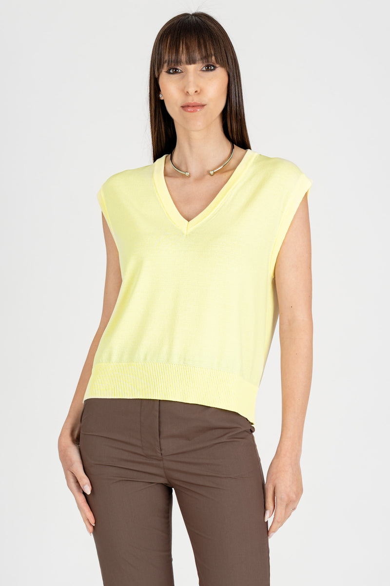 Maglia Gilet Spring Yellow