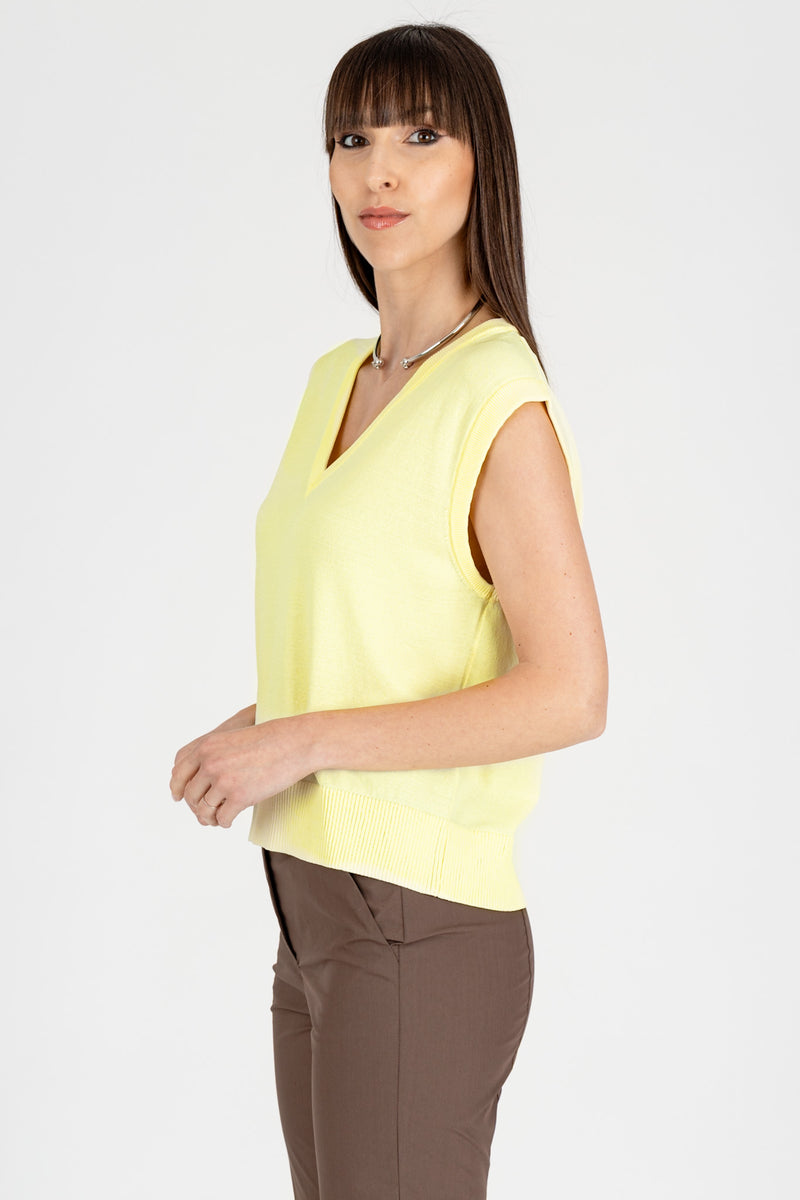 Maglia Gilet Spring Yellow