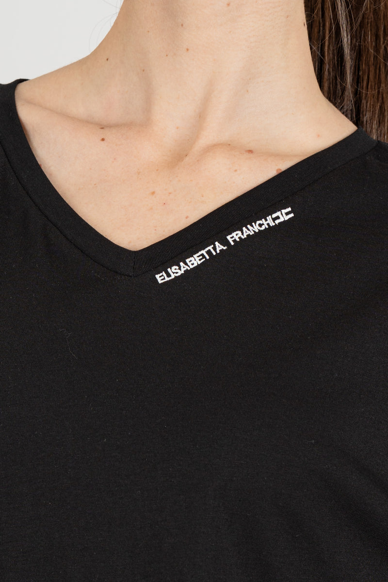 Maglia Scollo a V Nero